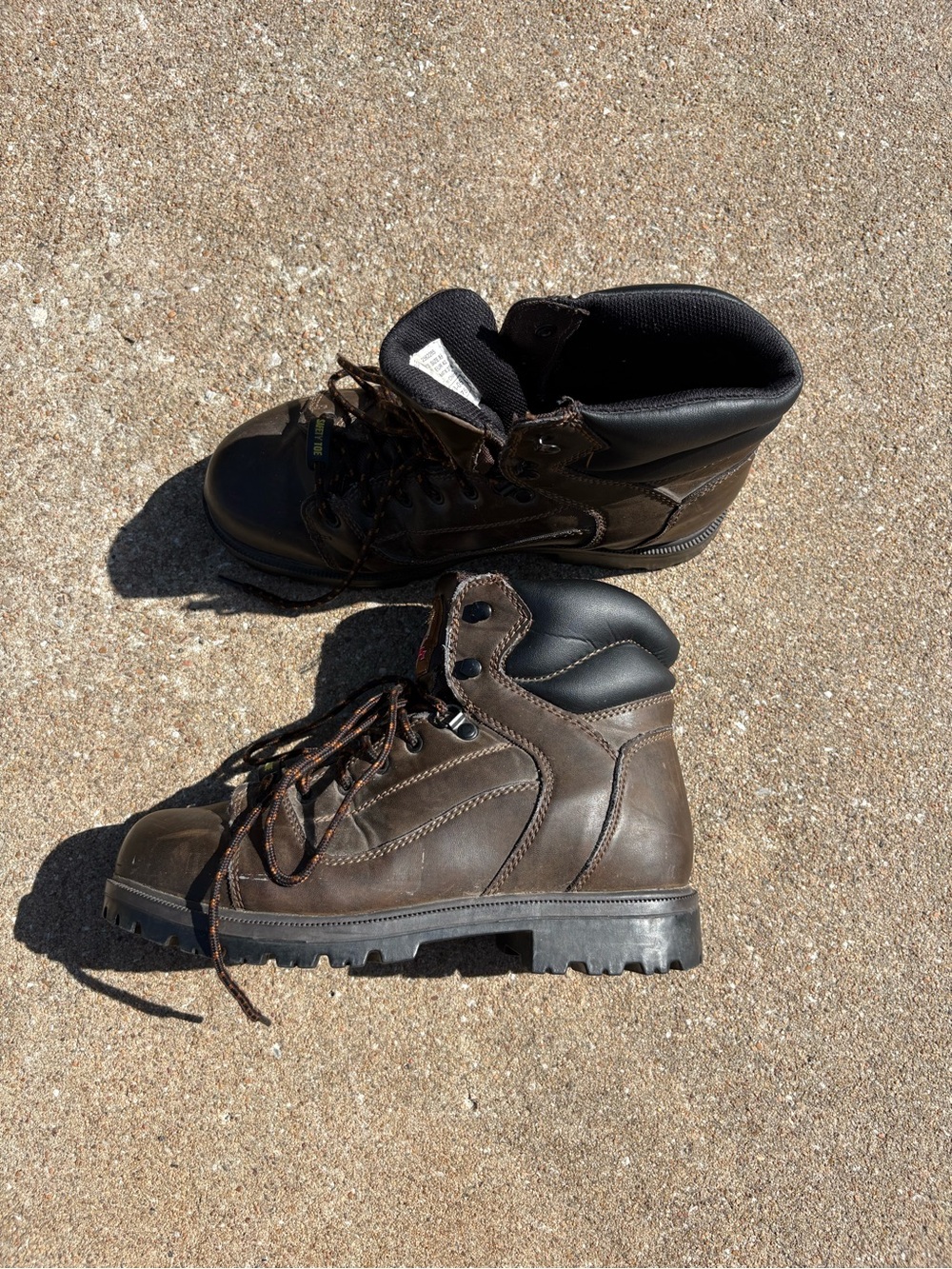 Brahma Rambler men’s pleather steel toe boots